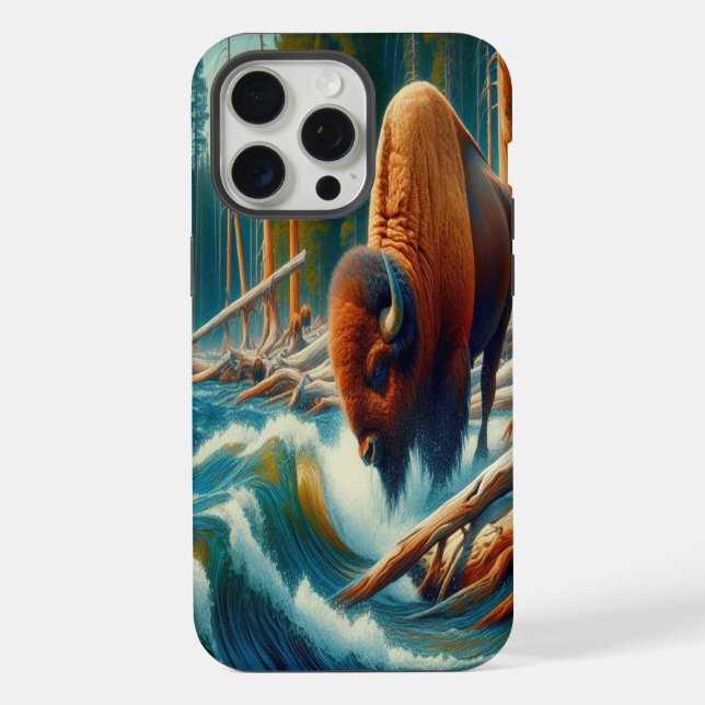 Funda Para iPhone Majestic Bison Wading (Reverso )