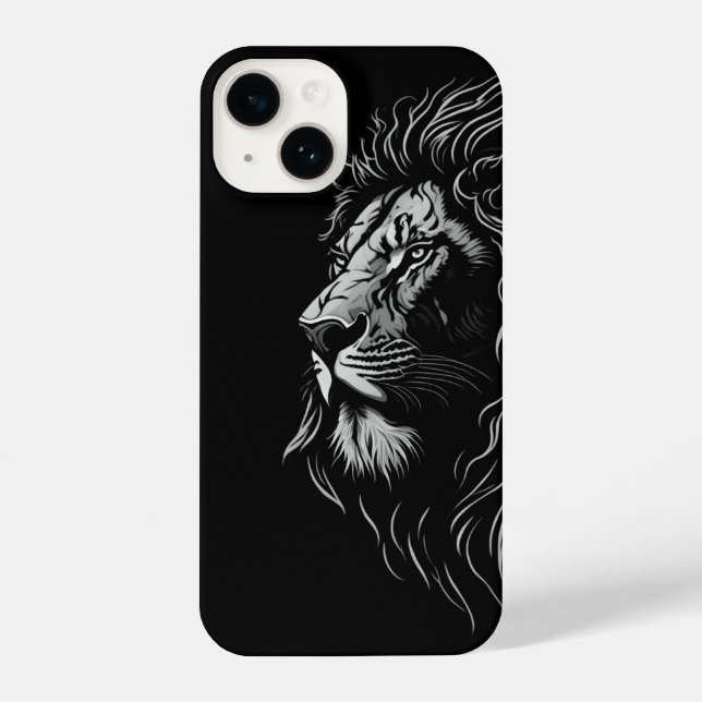 Funda Para iPhone Majestic Lion's Face iPhone 14 Funda (Reverso )