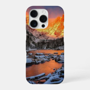 Funda Para iPhone 16 Pro Majestuoso atardecer de montaña paisaje de inviern
