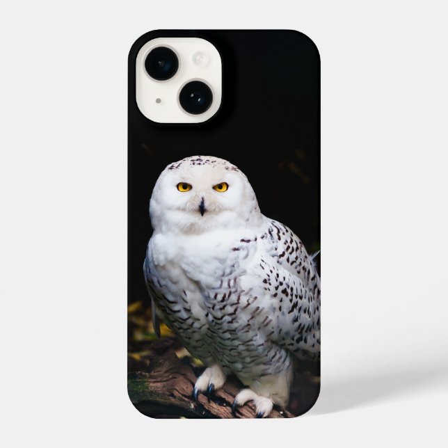 Funda Para iPhone Majestuoso búho de invierno (Reverso )