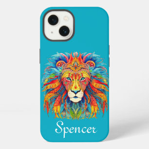 Majestuoso León Tribal con Nombre Personalizado
