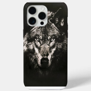 Majestuoso Lobo Salvaje Monocromo
