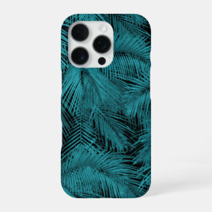 Funda Para iPhone 16 Pro Makana Palmas Hojas Tropicales Verde azuladas hawa