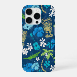 Funda Para iPhone 16 Pro Makapuu Beach Hawaiian Batik Azul Marino