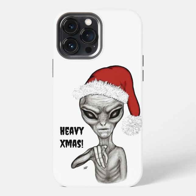 Funda Para iPhone Mal Alien , Pesada Navidad ! (Reverso )