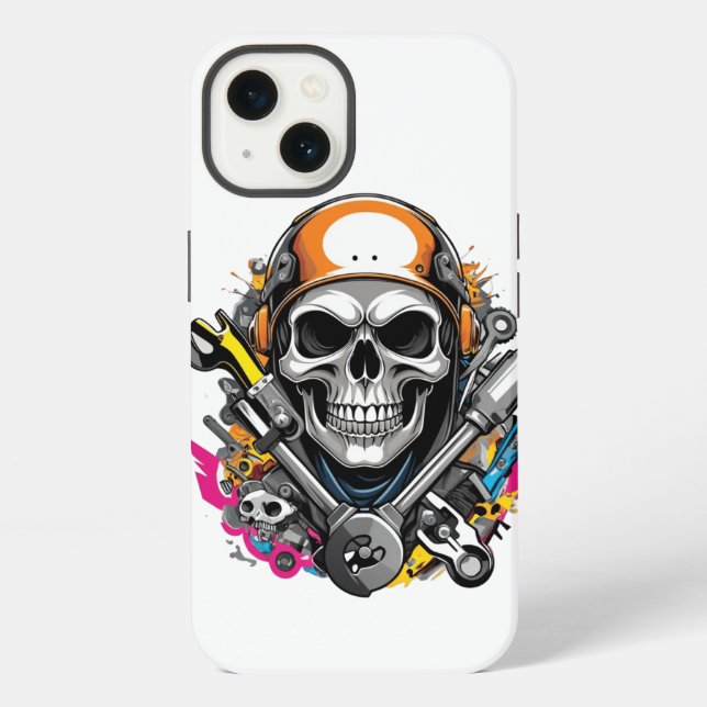Funda Para iPhone Maletín de skulliPhone mecánico / iPad (Reverso )