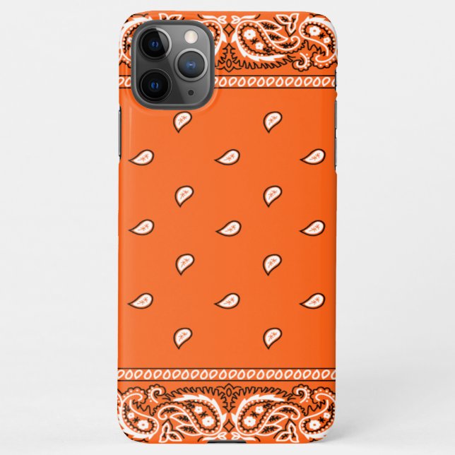 Funda Para iPhone Maletín de teléfono para Naranja de Bandana de iPh (Reverso)
