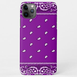 Funda Para iPhone 11Pro Max Maletín de teléfono púrpura de iPhone Bandana