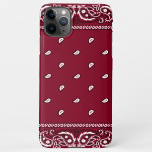 Funda Para iPhone 11Pro Max Maletín para iPhone Bandana Borgoña