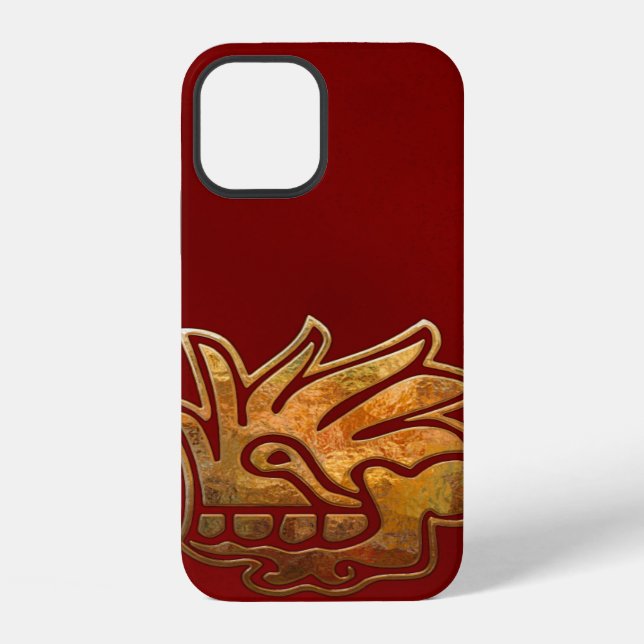 Funda Para iPhone Malinalli AZTEC Gold & Red (Reverso )