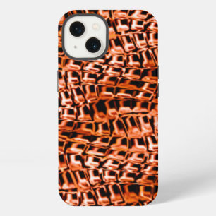 Malla de yute de coral cruzada y ondulada, naranja