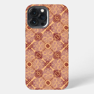 Funda Para iPhone 13 Pro Max malva de melocotón tribal para iPhone