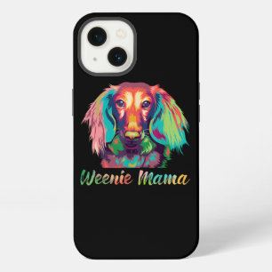 Mamá Dachshund Perro Wiener Flores Rosas Perrito L