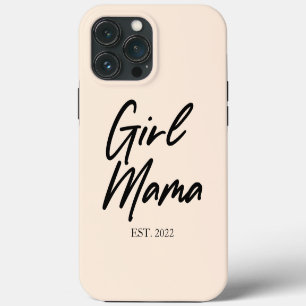 Funda Para iPhone 13 Pro Max Mamá de Niña Personalizado Año Mínimo Mamá Madre M