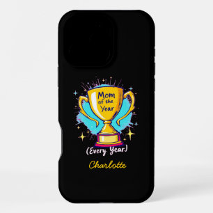 Funda Para iPhone 16 Pro Max Mamá del Año Todos los Años Día de la Madre Dive