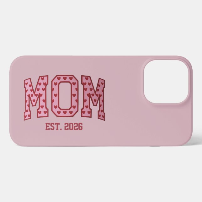 Funda Para iPhone Mamá Est 2026 Personalizado Día de la Madre  (Reverso Horizontal)