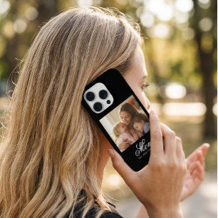 Mamá Estableció Escritura Elegante Foto en Blanco