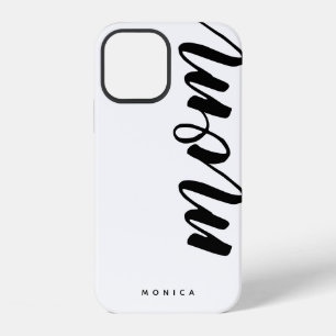 Funda Para iPhone 12 Mamá negro y blanco minimalista