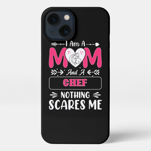 Funda Para iPhone Mamá Y Un Chef Nada Me Da Miedo, Gracioso (Reverso )