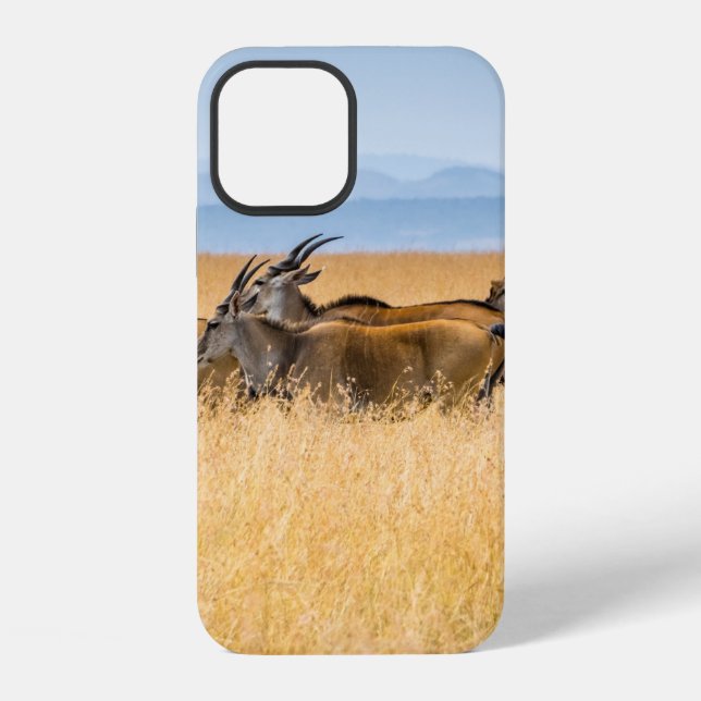 FUNDA PARA iPhone MANADA DE ANTÍLOPES EN CAMPO DE HIERBA (Reverso )