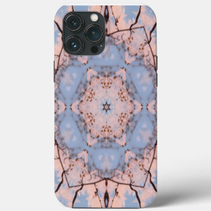 Funda Para iPhone 13 Pro Max Maňana Azul y Rosa Escarcha Caleidoscopio
