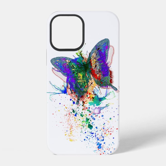 Funda Para iPhone mancha de mariposa (Reverso )