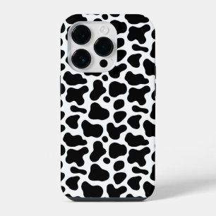 Funda Para iPhone 14 Pro manchas blancas y negras, patrón de vaca