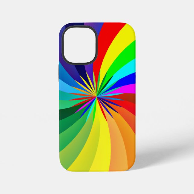 Funda Para iPhone Mandala-46556 de color arcoiris (Reverso )