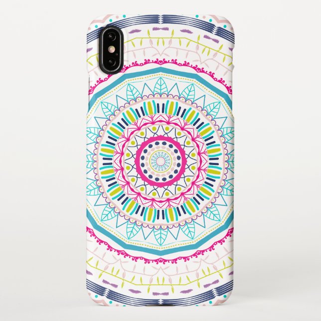 Funda Para iPhone mandala colorida (Reverso)