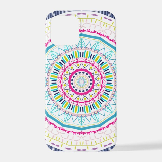 Funda Para iPhone mandala colorida (Reverso )