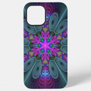 Funda Para iPhone 12 Pro Max Mandalá Colorido Arte Fractal Impactante Calidosco