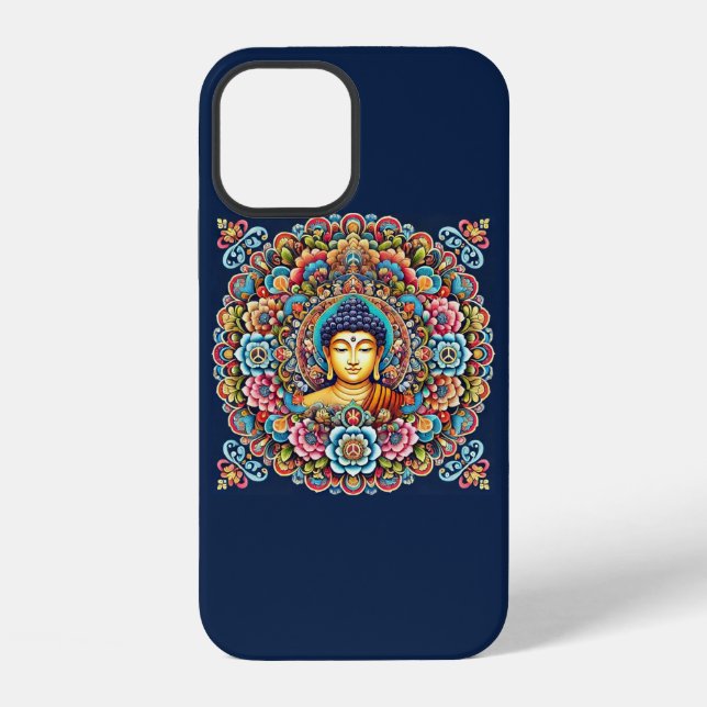 Funda Para iPhone Mándala con Buda (Reverso )