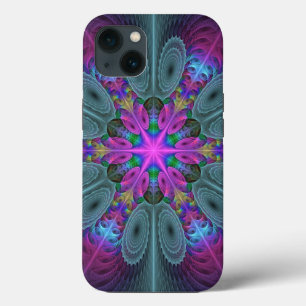 Mandalá desde el centro Arte fractal colorido con