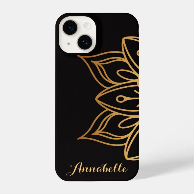 Funda Para iPhone Mandala dorada (Reverso )