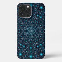 Mandala mágica azul brillante