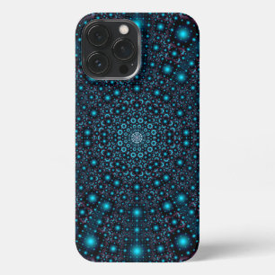 Funda Para iPhone 13 Pro Max Mandala mágica azul brillante
