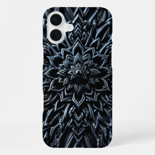 Funda Para iPhone 16 Plus Mandala Metálico Oscuro