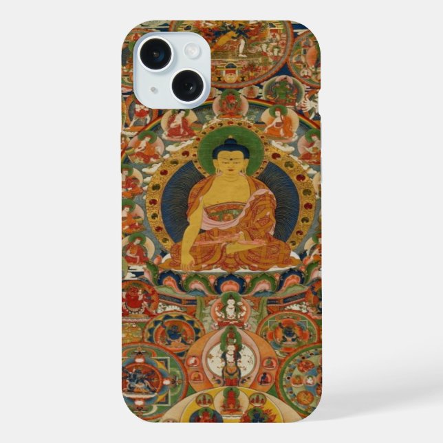 Funda Para iPhone mandala pintado completo butanés (Reverso )