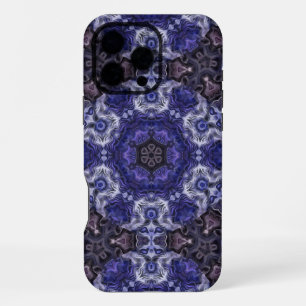 Funda Para iPhone 16 Pro Max Mandalas de remolino de índigo profundo con patron