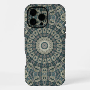 Funda Para iPhone 16 Pro Max Mandalas de tonos terrosos con patrones geométrico