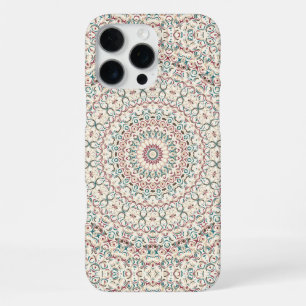 Funda Para iPhone 16 Pro Max Mandalas geométricos intrincados en turquesa, rosa