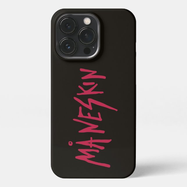 Funda Para iPhone Maneskin Black & Red Logo Phonecase (Reverso)