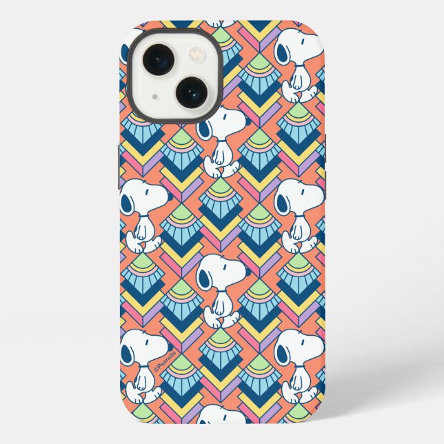 Funda Para iPhone Maní | Patrón de sueños Snoopy Deco (Reverso )