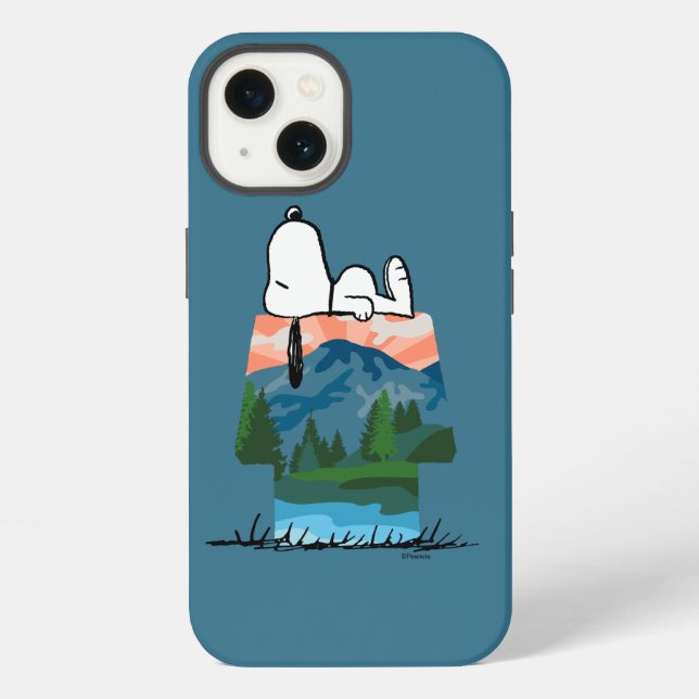 Funda Para iPhone Maní | Snoopy Dog Sunset View (Reverso )