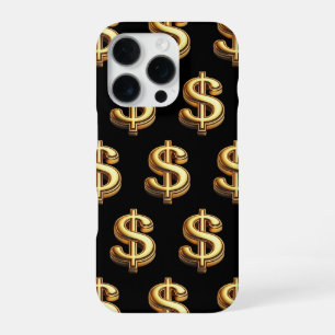 Funda Para iPhone 16 Pro Manifest Money Gold Rótulo Bling