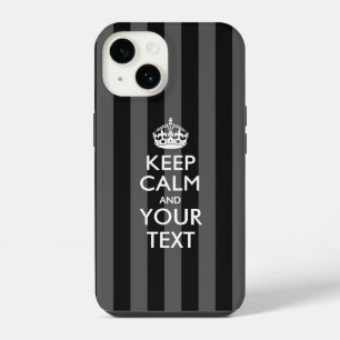 Funda Para iPhone 14 Mantén la calma personalizado y tu texto