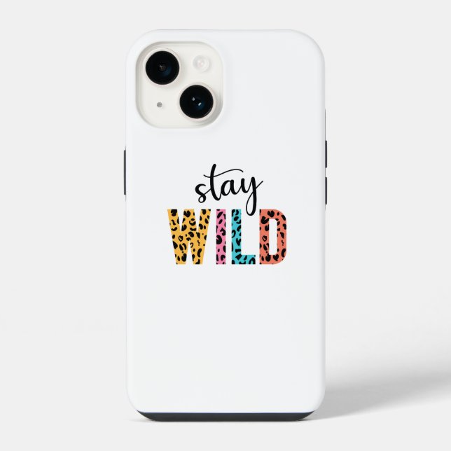 Funda Para iPhone Mantén salvaje (Reverso )