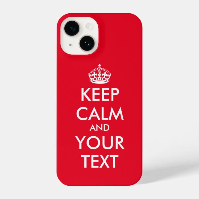 Funda Para iPhone Mantener la calma y continuar con el Funda persona (Reverso )