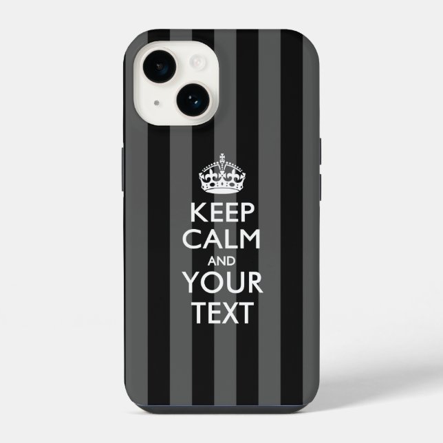 Funda Para iPhone Mantener la CALMA y el texto personalizados (Reverso )