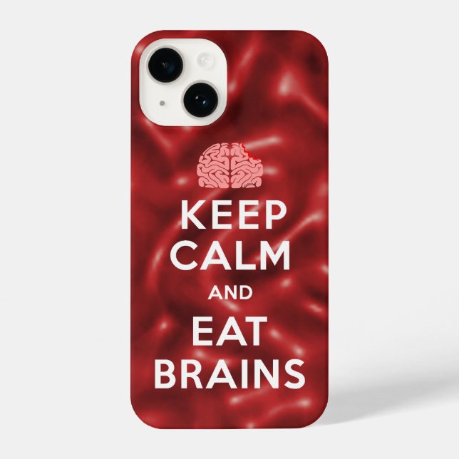 Funda Para iPhone Mantener los cerebros de la alimentación calmada (Reverso )
